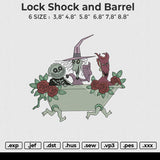 Lock Shock and Barrel Embroidery File 6 size