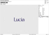 Lucia Embroidery File 6 size