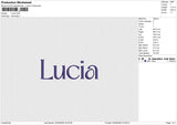 Lucia Embroidery File 6 size