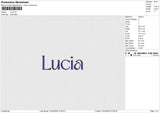 Lucia Embroidery File 6 size