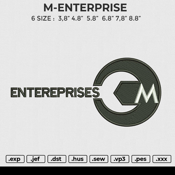 M-ENTERPRISE Embroidery File 6 size