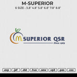 M-SUPERIOR Embroidery File 6 size