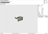 A-M-O-initial 3 FILE Embroidery File 6 size