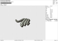A-M-O-initial 3 FILE Embroidery File 6 size