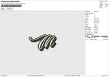 A-M-O-initial 3 FILE Embroidery File 6 size