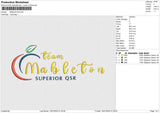 MABLETON Embroidery File 6 size