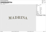 MADRINA BRIDGE Embroidery File 6 size