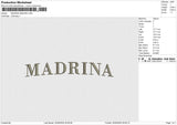 MADRINA BRIDGE Embroidery File 6 size
