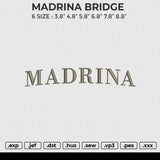 MADRINA BRIDGE Embroidery File 6 size