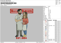 Burgers1204 Embroidery File 6 sizes