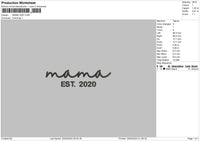 Mama20 Embroidery File 6 sizes