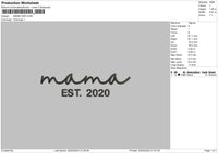 Mama20 Embroidery File 6 sizes