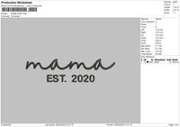 Mama20 Embroidery File 6 sizes