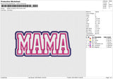 MAMA DOUBLE APPLIQUE Embroidery File 6 size