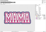 MAMA DOUBLE APPLIQUE Embroidery File 6 size