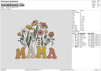 Mamaflowers 2910 Embroidery File 6 sizes