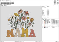 Mamaflowers 2910 Embroidery File 6 sizes