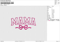 MAMA Bow v2 Embroidery File 6 size