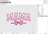 MAMA Bow v2 Embroidery File 6 size