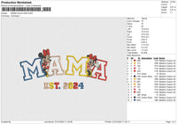 Mama Minnie Embroidery File 6 sizes