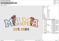 Mama Minnie Embroidery File 6 sizes