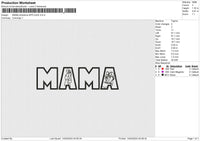 MAMA photoline APPLIQUE Embroidery File 6 size