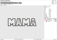 MAMA photoline APPLIQUE Embroidery File 6 size