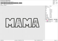 MAMA photoline APPLIQUE Embroidery File 6 size