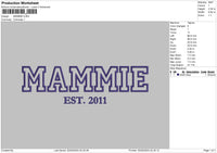 Mammietext Embroidery File 6 sizes