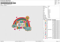 MANANA RAIMBOW Embroidery File 6 size