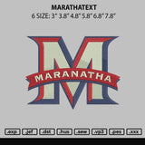 Marathatext Embroidery File 6 sizes