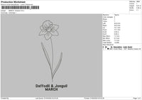 March Flo Embroidery File 6 sizes