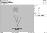 March Flo Embroidery File 6 sizes