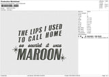 MAROON Embroidery File 6 size