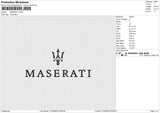 MASERATI Embroidery File 6 size