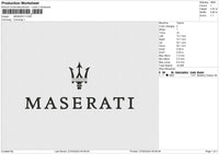 MASERATI Embroidery File 6 size