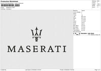 MASERATI Embroidery File 6 size