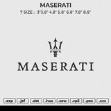 MASERATI Embroidery File 6 size