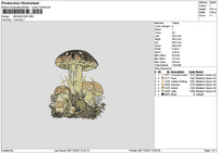 Mashroom Embroidery File 6 sizes