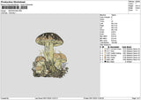 Mashroom Embroidery File 6 sizes