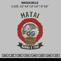 Mataicircle Embroidery File 6 sizes