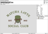 Matchatext 1908 Embroidery File 6 sizes