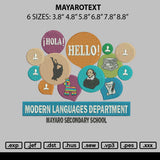 Mayarotext Embroidery File 6 sizes
