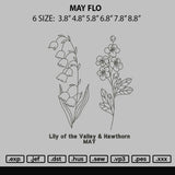 May Flo Embroidery File 6 sizes