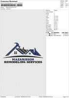 MAZARIEGOS Embroidery File 6 size