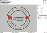 Flowerscircle 003 Embroidery File 6 sizes