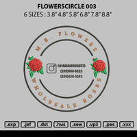 Flowerscircle 003 Embroidery File 6 sizes