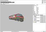 Train 2601 Embroidery File 6 sizes