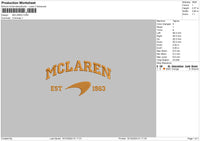 Mclarentext Embroidery File 6 sizes