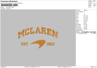 Mclarentext Embroidery File 6 sizes